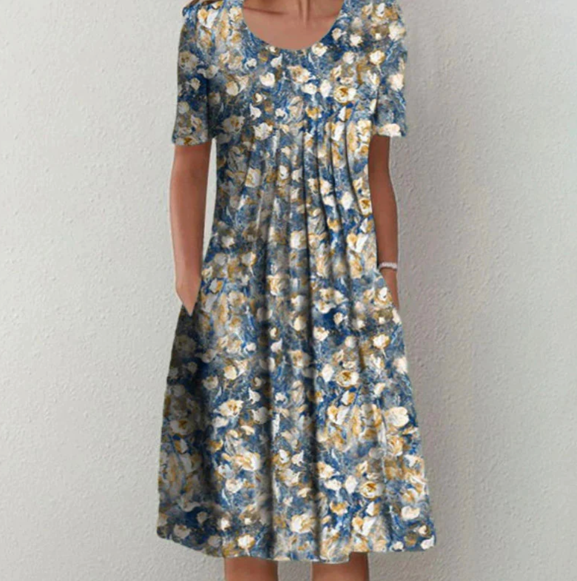 Daisy Damen-Midikleid – Leuchtender Druck, Sommer-Essential