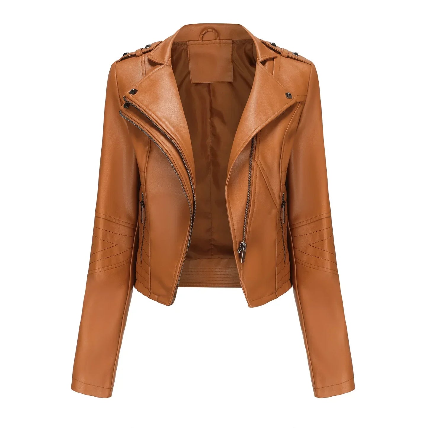 Lana_Bikerjacke_aus_Kunstleder_f_r_Damen_Kurz_Figurbetont_Punk-Stil-13