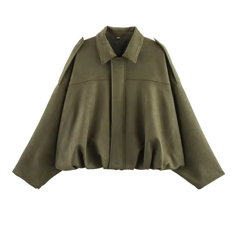 Lira Jacke Damen Aus Wildleder Modisch | Locker, Mit Revers, Trendy 4