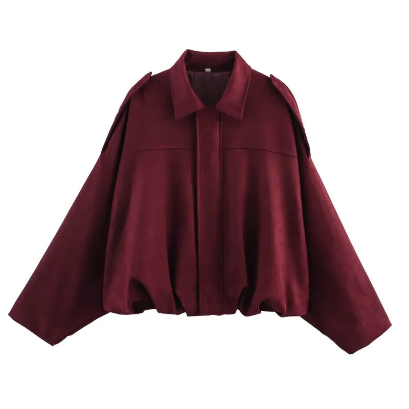 Lira Jacke Damen Aus Wildleder Modisch | Locker, Mit Revers, Trendy 5
