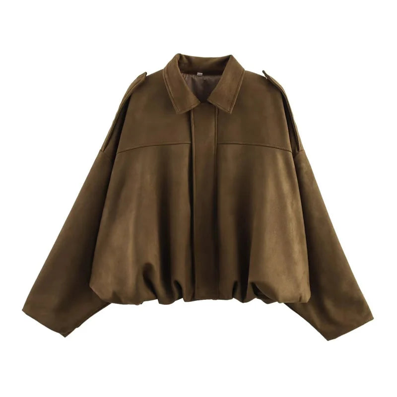 Lira Jacke Damen Aus Wildleder Modisch | Locker, Mit Revers, Trendy 8
