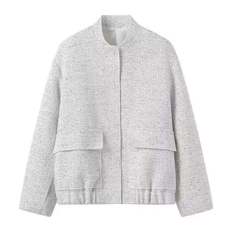 Liro Jacke Damen Glänzend mit Pailletten für besondere Anlässe | Stehkragen, Langarm, Elegante Verarbeitung 6