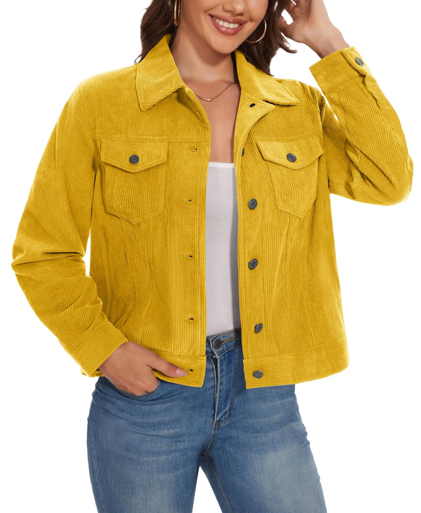 Taro Damenjacke Cord Atmungsaktiv | Leicht, Warm, 4 Taschen 10