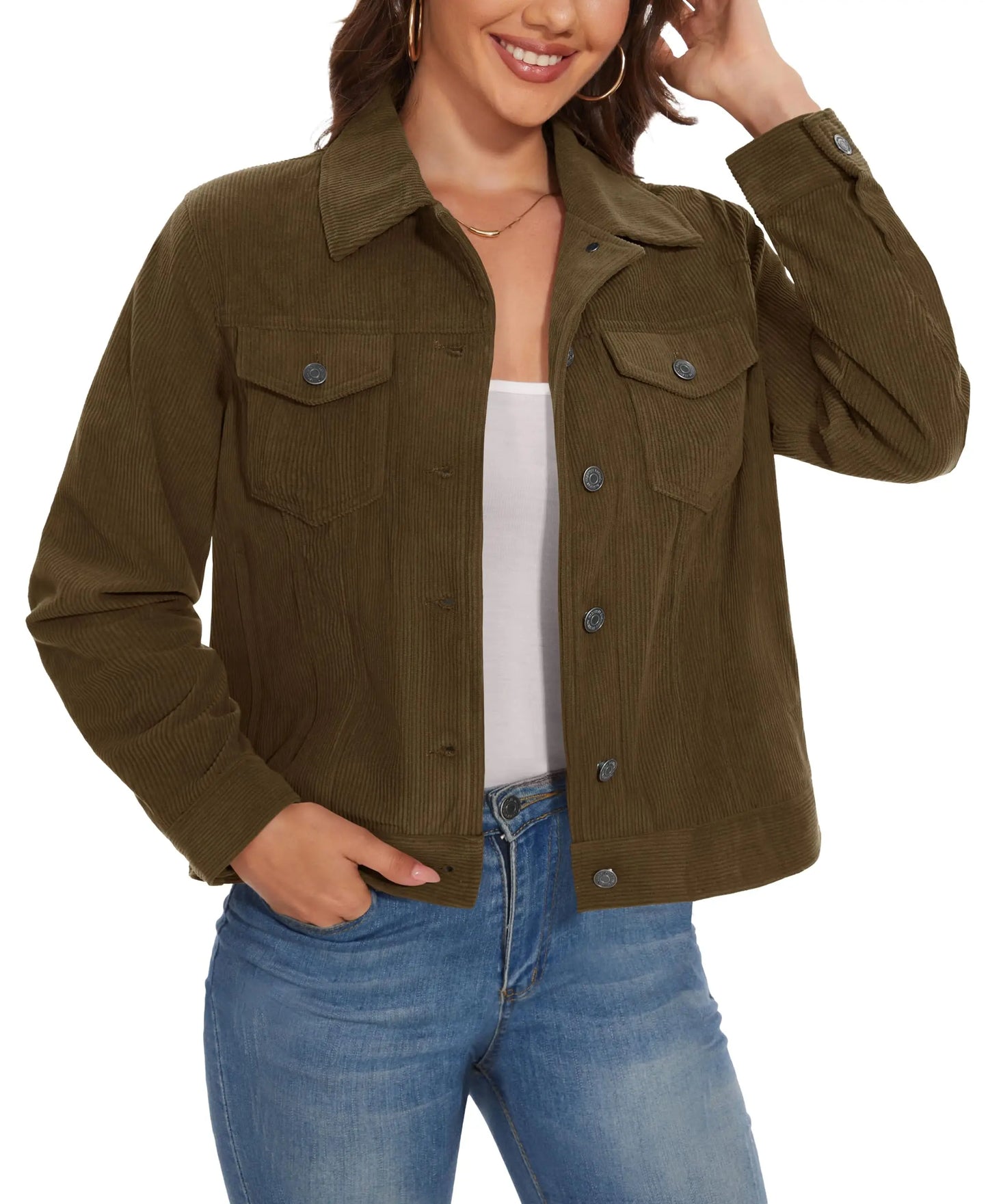 Taro Damenjacke Cord Atmungsaktiv | Leicht, Warm, 4 Taschen 12