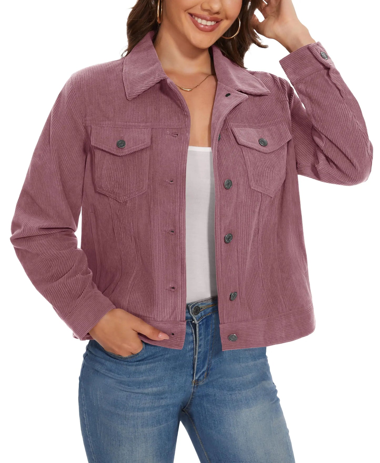 Taro Damenjacke Cord Atmungsaktiv | Leicht, Warm, 4 Taschen 14