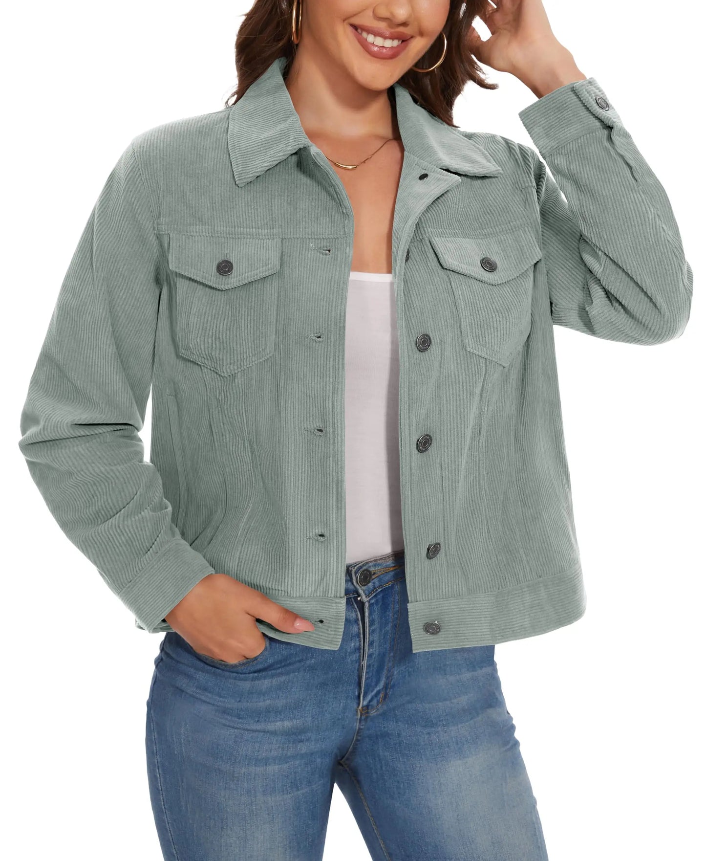 Taro Damenjacke Cord Atmungsaktiv | Leicht, Warm, 4 Taschen 8