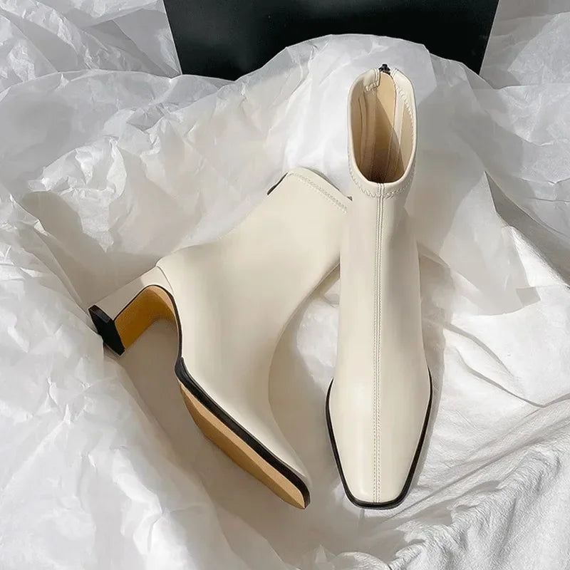 Vinta Elegante Stiefeletten für Damen | Warm, Dicke Sohle, Quadratische Zehen 4