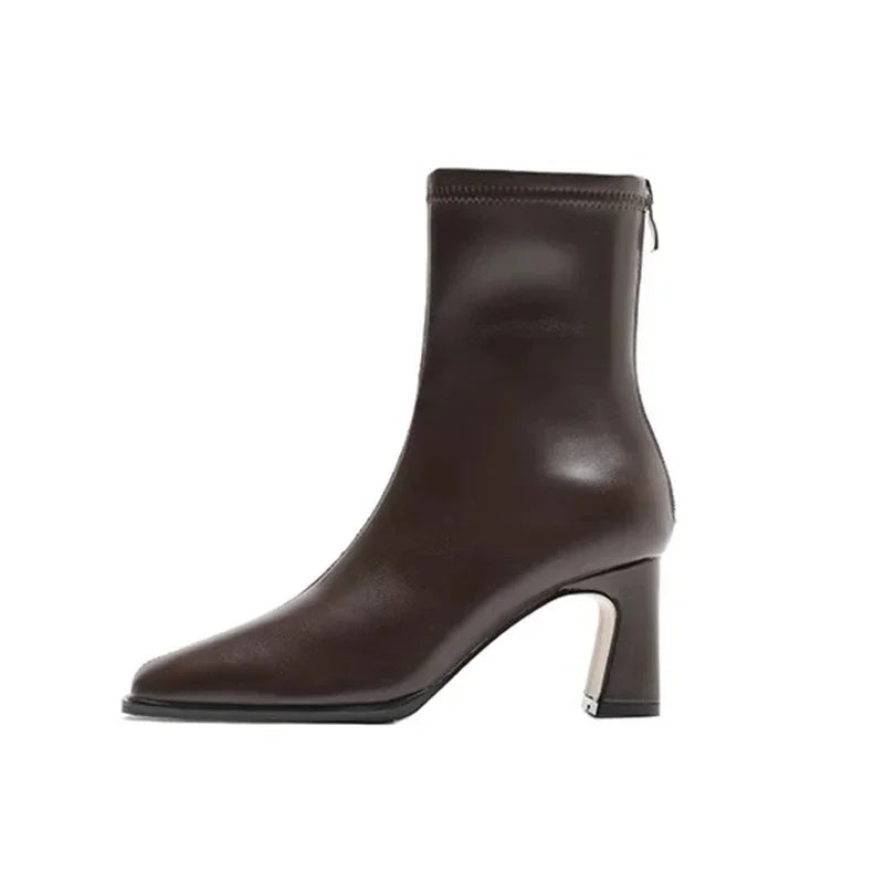 Vinta Elegante Stiefeletten für Damen | Warm, Dicke Sohle, Quadratische Zehen 5