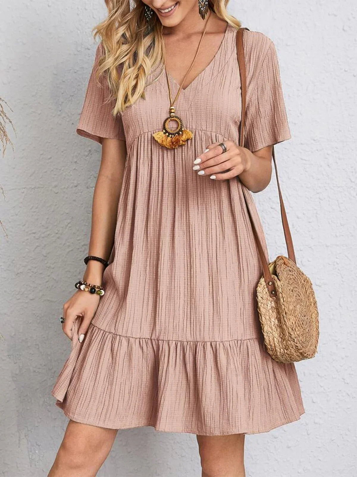 Nina Elegant Dress with Belly Coverage: Flattering Design for Every Occasion