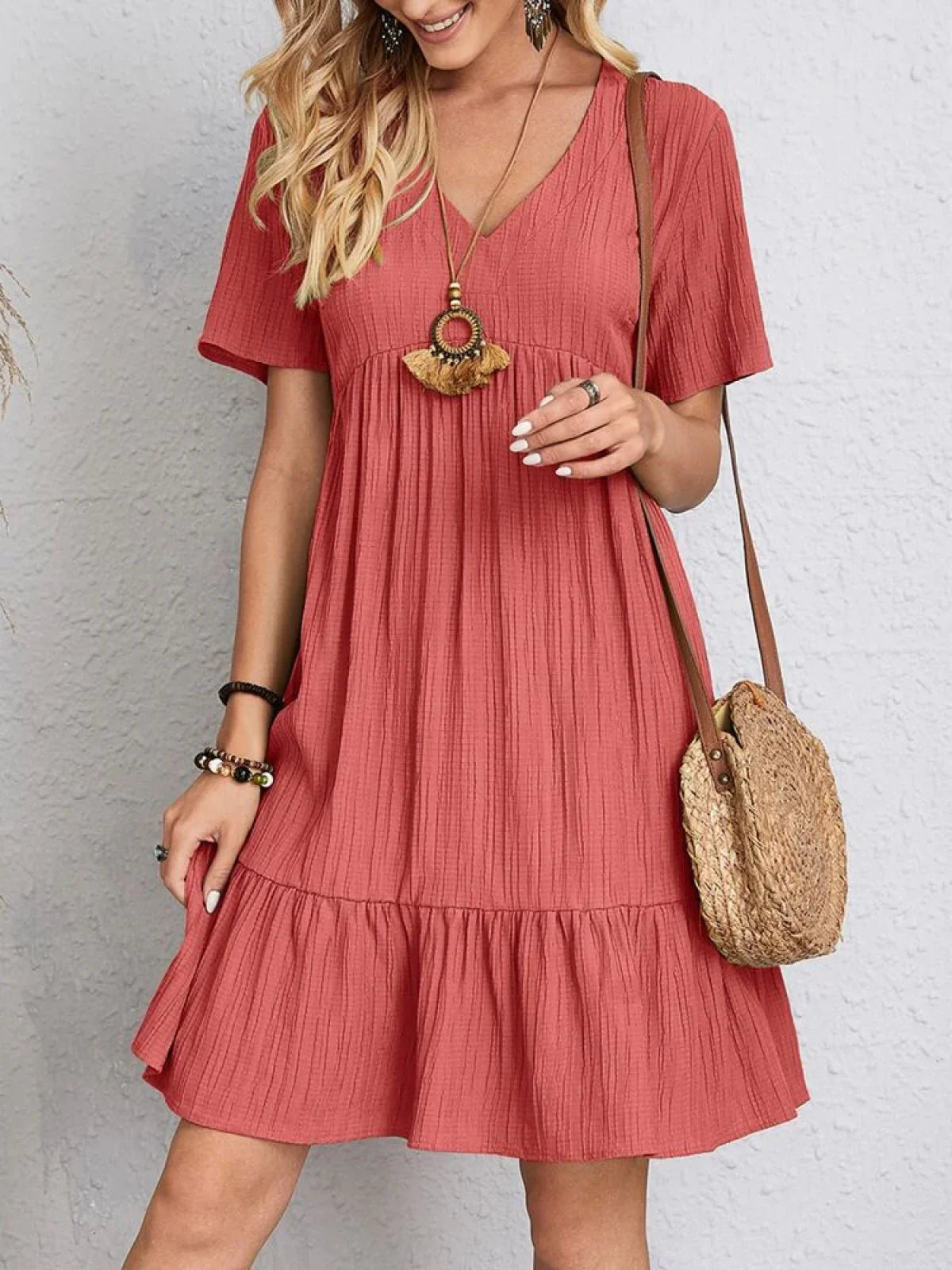 Nina Elegant Dress with Belly Coverage: Flattering Design for Every Occasion
