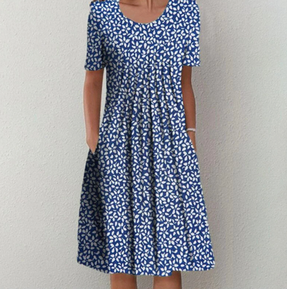 Daisy Damen-Midikleid – Leuchtender Druck, Sommer-Essential
