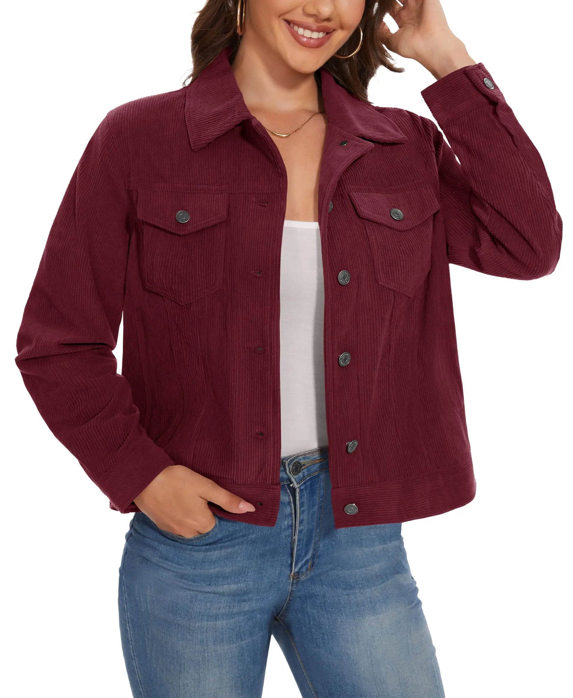 Taro Damenjacke Cord Atmungsaktiv | Leicht, Warm, 4 Taschen 13