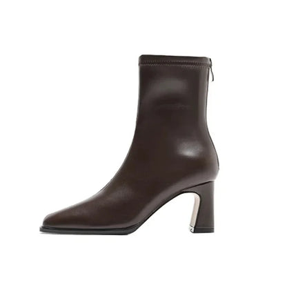 Vinta Elegante Stiefeletten für Damen | Warm, Dicke Sohle, Quadratische Zehen 5